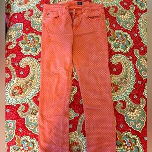 Adriano Goldschmied Pink Jeans with White Dots